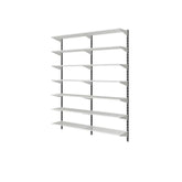 Spaceo 32cm Double Shelf Bracket for Twin Wire Shelf - White